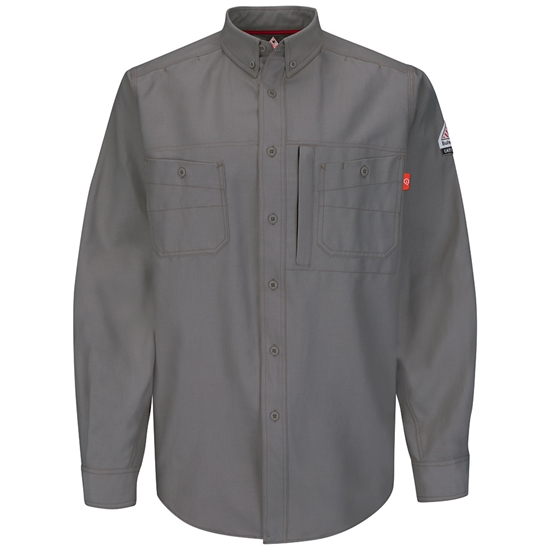 Bulwark FR iQ Series Endurance Uniform Shirt - Gray - QS42GY