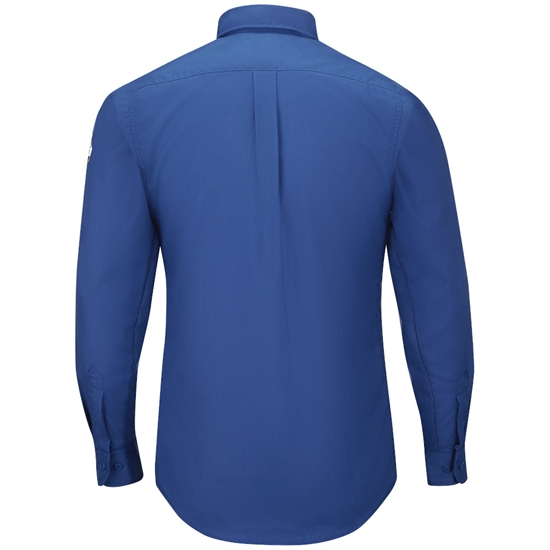Bulwark FR iQ Series Men's  Midweight Comfort Woven Shirt - Royal Blue - QS26RB