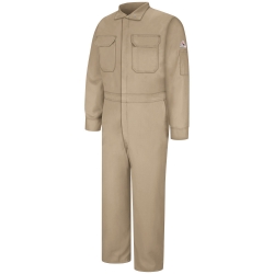 Bulwark Mens FR Lightweight Premium Nomex Coverall - Tan flame, resistant, retardant, arc, flash, fires, ppe, khaki, brown