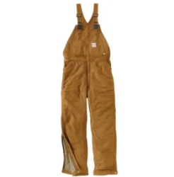 Carhartt FR Duck Bib Overall - Quilt Lined | Carhartt Brown 