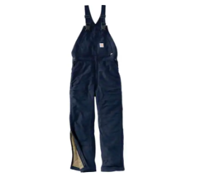 Carhartt FR Duck Bib Overall - Quilt Lined | Dark Navy 
