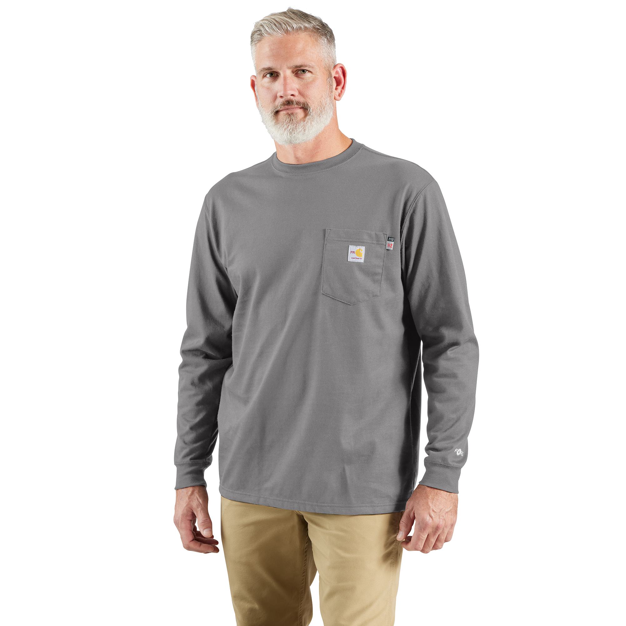 Carhartt FR Force Cotton Original Fit Long Sleeve Tee | Asphalt