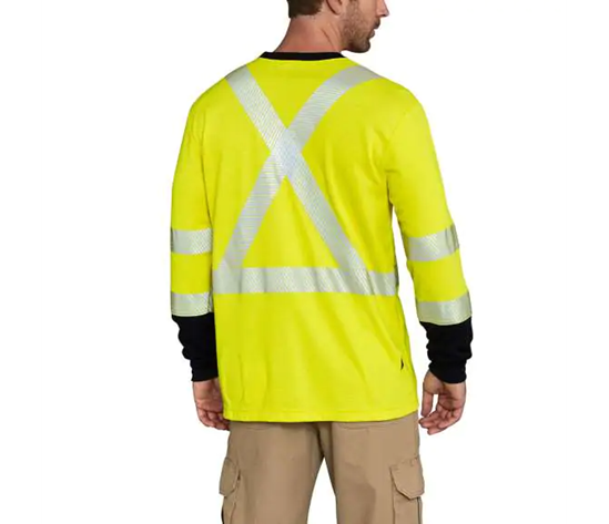 Carhartt FR Hi Vis Force Long Sleeve T-Shirt | Class 3 - 102905-323