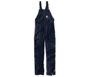 Carhartt FR Quick Duck Quilt-Lined Bib Overalls - Dark Navy