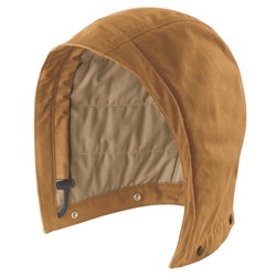Carhartt FR Quick Duck Quilt-Lined Hood - Carhartt Brown cap, winter, head, cold, weather, gear, one, size, fits, all, most, osfa, osfm, replacement, detached, detachable, attachable