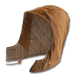 Carhartt FR Quilt-Lined Duck Hood - Carhartt Brown cap, winter, head, cold, weather, gear, one, size, fits, all, most, osfa, osfm, replacement, detachable, detached