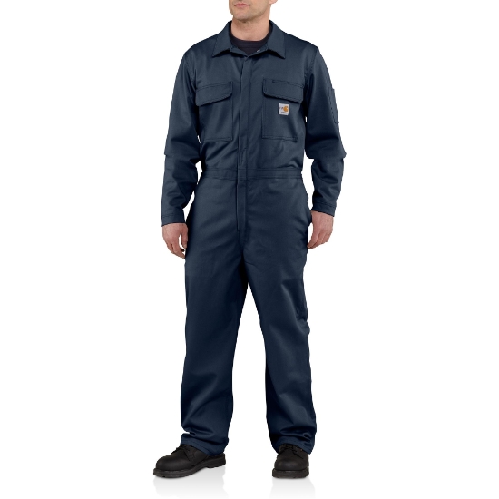 Carhartt FR Traditional 9 oz. Twill Coveralls - Dark Navy - 101017-410_DISCONTINUED