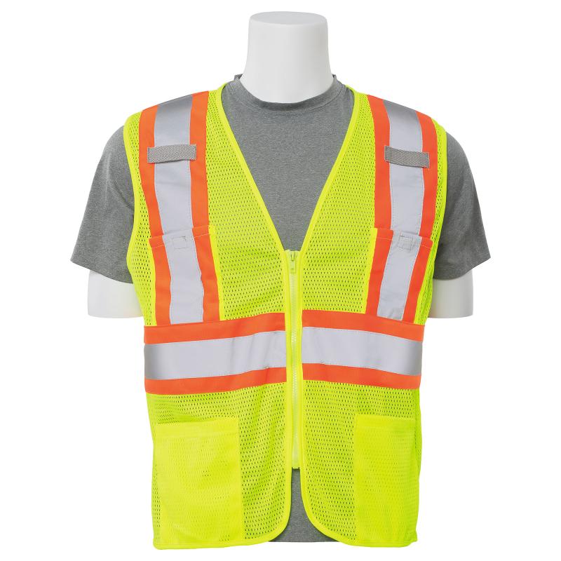 ERB Class 2 Hi-Vis Safety Vest with Contrast Trim - Non-FR - 618
