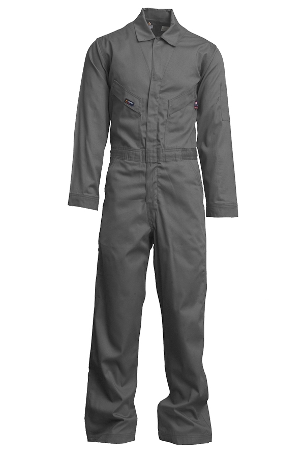 Lapco 7 oz. FR Deluxe Coverall - Gray flame, resistant, retardant, contractor, grey, welder