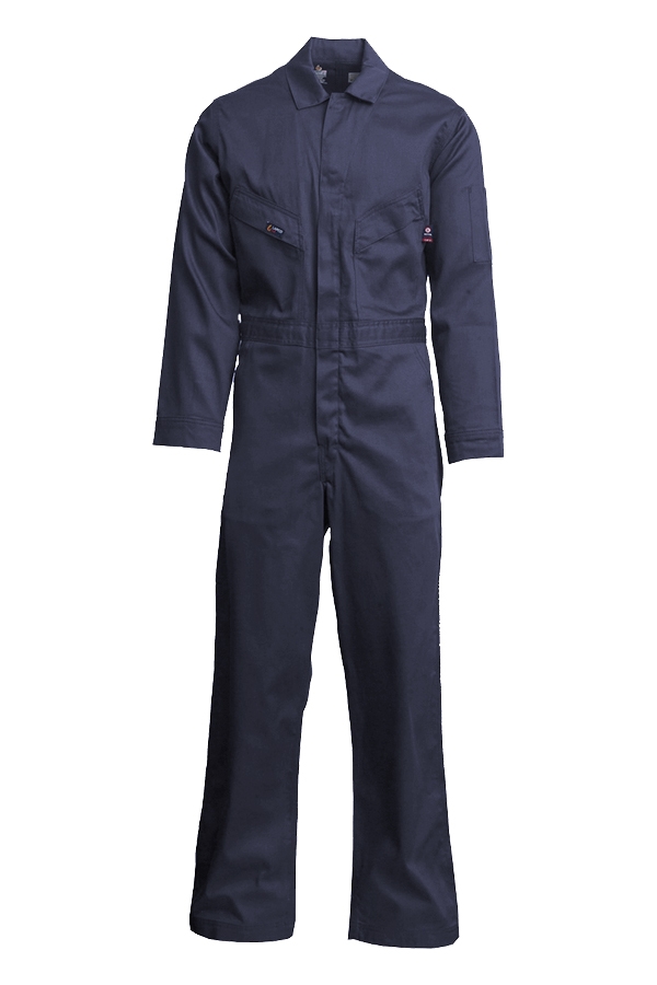Lapco 7 oz. FR Deluxe Coverall - Navy flame, resistant, retardant, contractor, welder