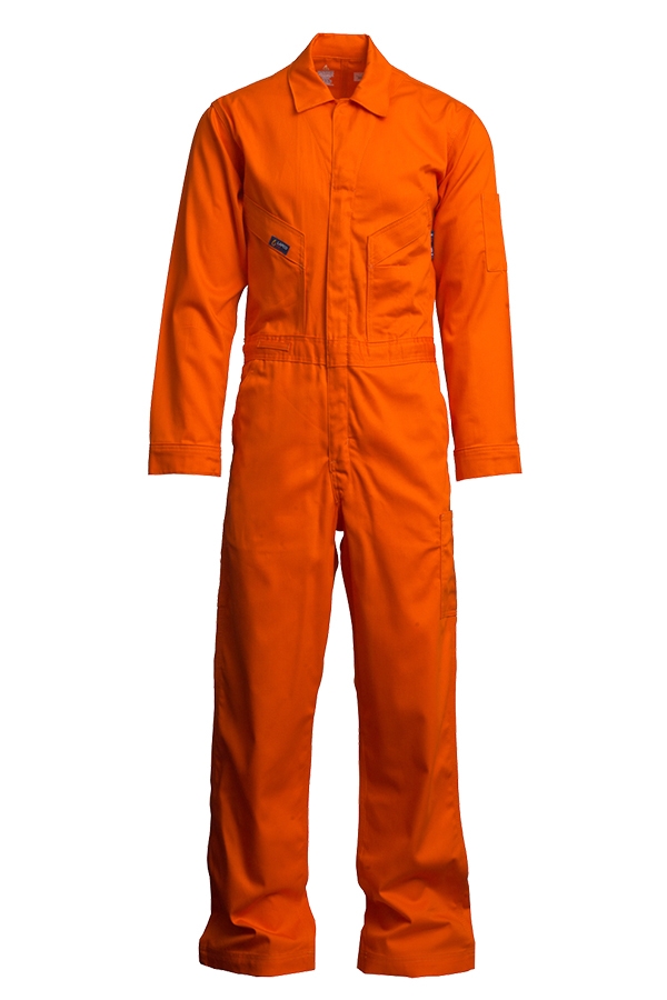 Lapco 7 oz. FR Deluxe Coverall - Orange flame, resistant, retardant, contractor, welder