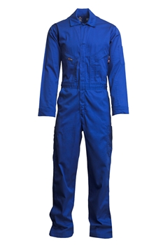 Lapco 7 oz. FR Deluxe Coverall - Royal Blue flame, resistant, retardant, contractor, welder