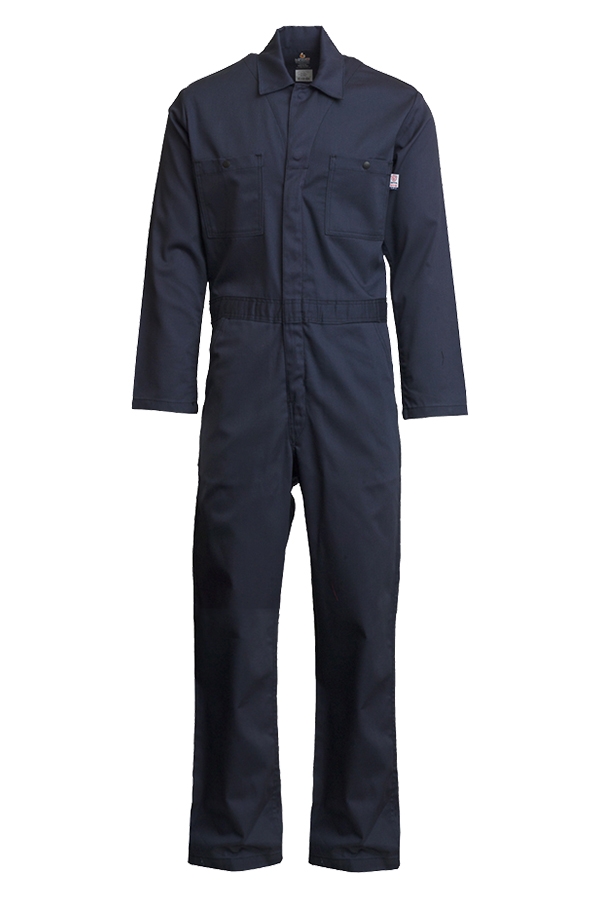 Lapco 7 oz. FR Economy Coverall - Navy flame, resistant, retardant, contractor, welder