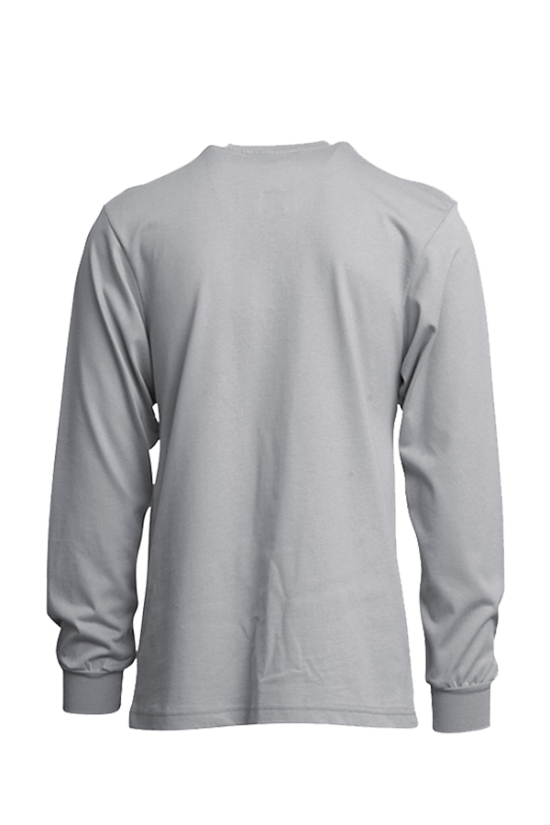 Lapco 7 oz. FR Henley Tee with Pocket - Gray - FRT-HJE-GRY
