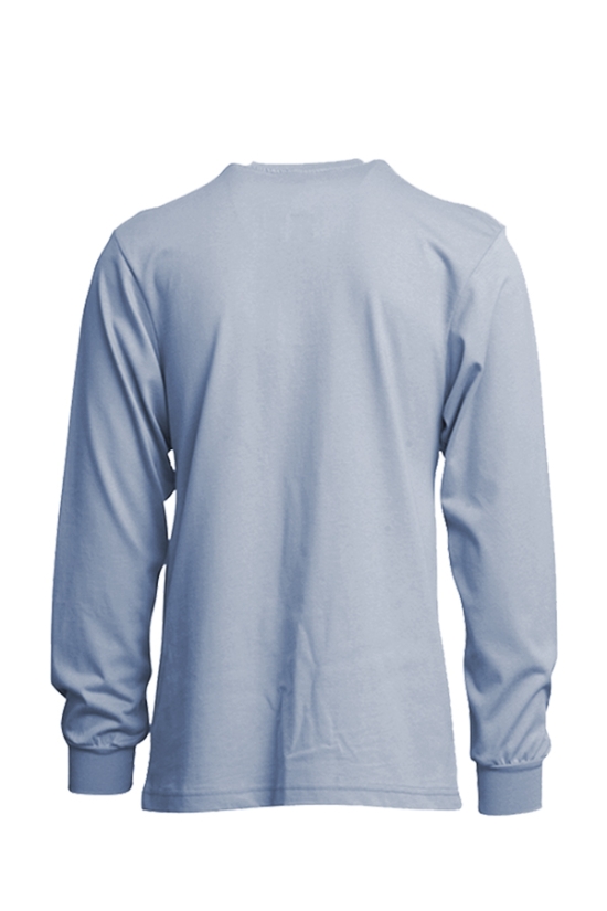 Lapco 7 oz. FR Henley Tee with Pocket - Medium Blue - FRT-HJE-MBL