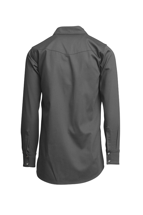 Lapco 7 oz. FR Western Pearl Snap Shirt - Gray - IGR7WS