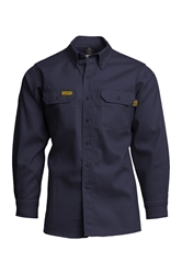 Lapco FR 6 oz. Uniform Shirt - Navy flame, resistant, retardant, work, button down