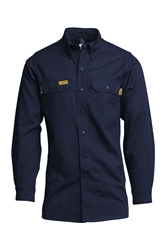 Lapco FR 7 oz. Advanced Comfort Uniform Shirt - Navy flame, resistant, retardant, work, button down, westex, ultrasoft, ultra, soft, ac