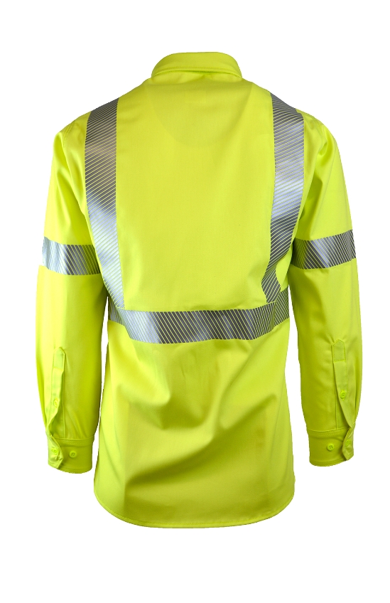 Lapco FR 7 oz. Hi-Viz Button Down Uniform Shirt | Type R Class 2 - IHV7C2