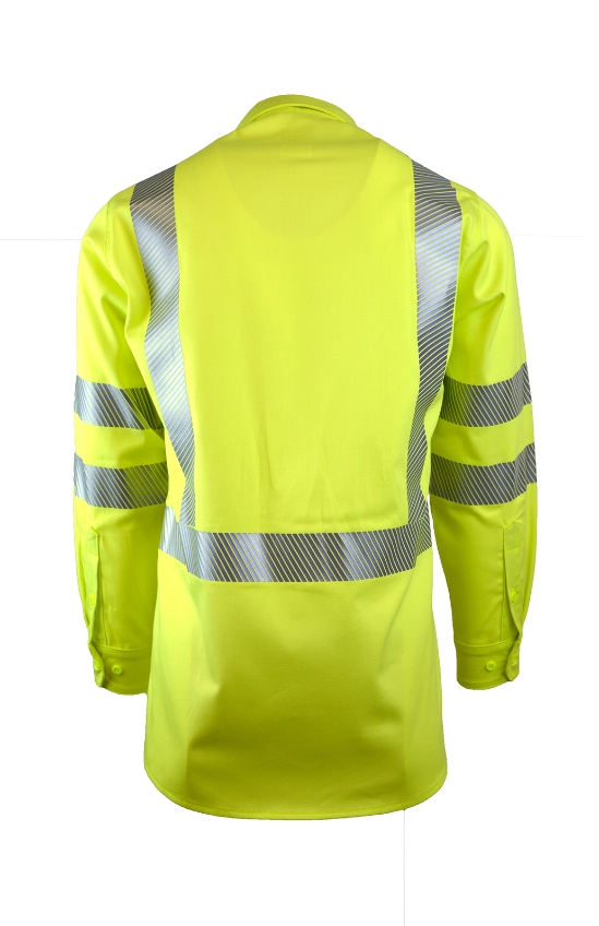 Lapco FR 7 oz. Hi-Viz Button Down Uniform Shirt | Type R Class 3 - IHV7C3
