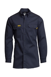 Lapco FR 7 oz. Uniform Shirt 88/12 Blend - Navy flame, resistant, retardant, work, button down
