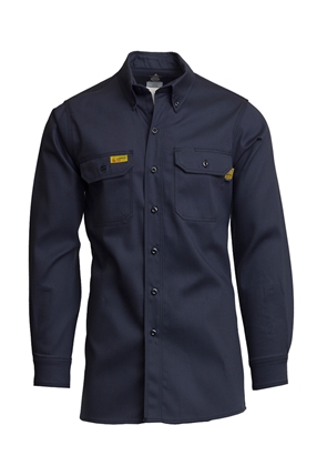 Lapco FR 7 oz. Uniform Shirt 88/12 Blend - Navy