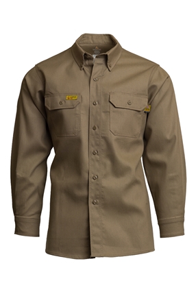 Lapco FR 7 oz. Uniform Shirt 88/12 Blend - Khaki