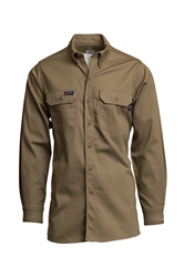 Lapco FR 7 oz. Uniform Shirt - Khaki flame, resistant, retardant, work, tan, button down