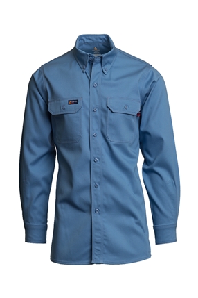 Lapco FR 7 oz. Uniform Shirt - Medium Blue