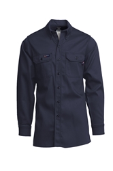 Lapco FR 7 oz. Uniform Shirt - Navy flame, resistant, retardant, work, button down