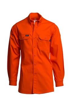 Lapco FR 7 oz. Uniform Shirt - Orange flame, resistant, retardant, work, button down