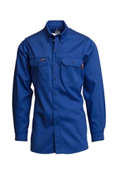 Lapco FR 7 oz. Uniform Shirt - Royal Blue flame, resistant, retardant, work, button down