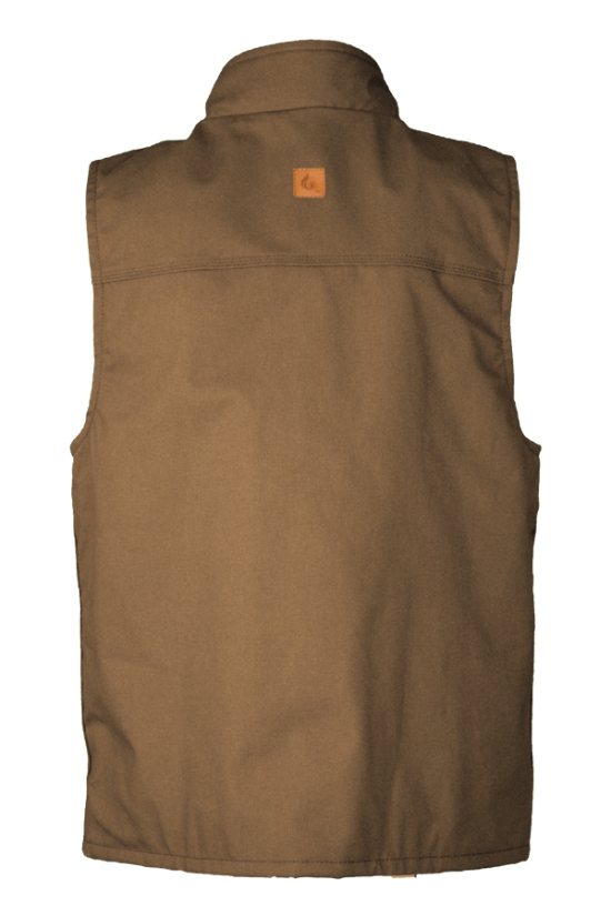 Lapco FR 9 oz Fleece-Lined Vest with Windshield Technology - Brown - V-FRWS9BR