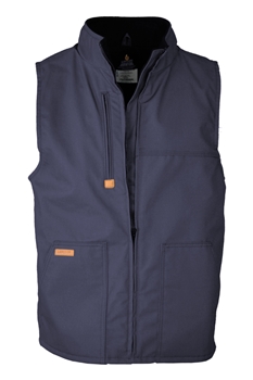 Lapco FR 9 oz Fleece-Lined Vest with Windshield Technology - Navy flame, resistant, retardant, fire, water, repelling, wind, blocking, wicking, warm