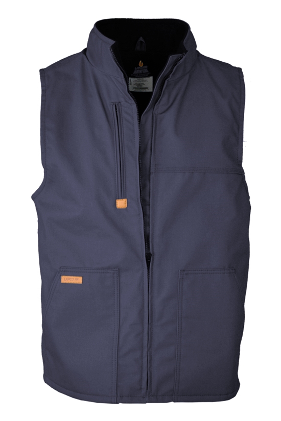 Lapco FR 9 oz Fleece-Lined Vest with Windshield Technology - Navy - V-FRWS9NY