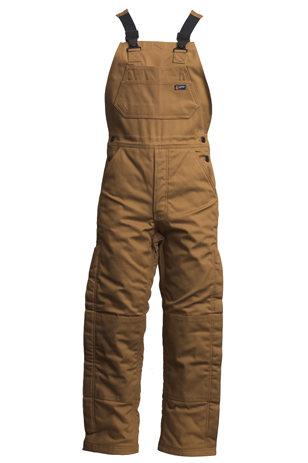 Lapco FR 9 oz. Insulated Bib Overalls - Brown flame, resistant, retardant, over, all, tan, khaki