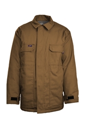 Lapco FR 9 oz. Insulated Chore Coat - Brown flame, resistant, retardant, coat, tan, winterwear, windshield, quilted, water repelling, wind, blocking, block, wicking