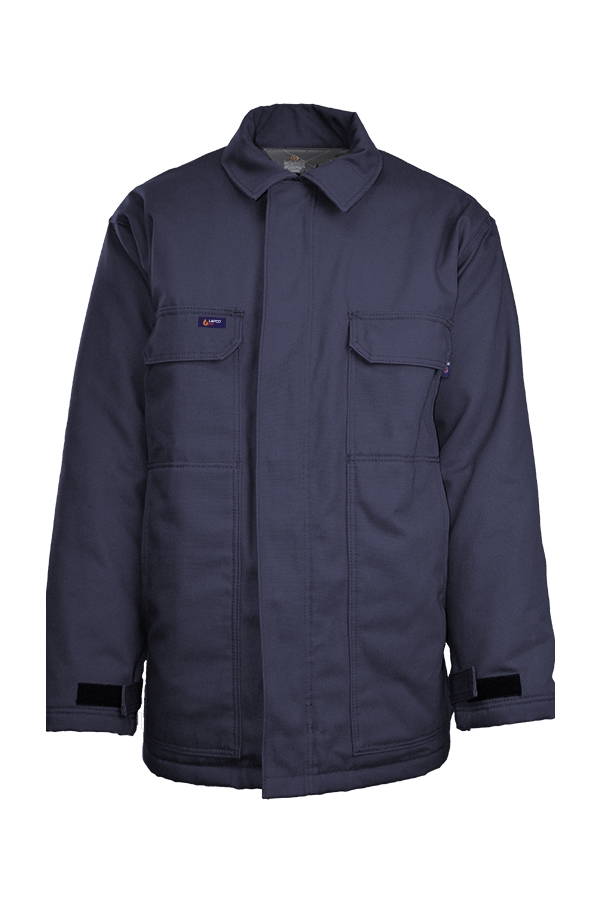 Lapco FR 9 oz. Insulated Chore Coat - Navy flame, resistant, retardant, coat, winterwear, windshield, quilted, water repelling, wind, blocking, block, wicking