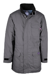 Lapco FR 9 oz. Insulated Parka - Gray flame, resistant, retardant, coat, grey, winterwear, windshield, quilted, water repelling, wind, blocking, block, wicking