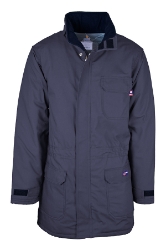Lapco FR 9 oz. Insulated Parka - Navy flame, resistant, retardant, coat, winterwear, windshield, quilted, water repelling, wind, blocking, block, wicking