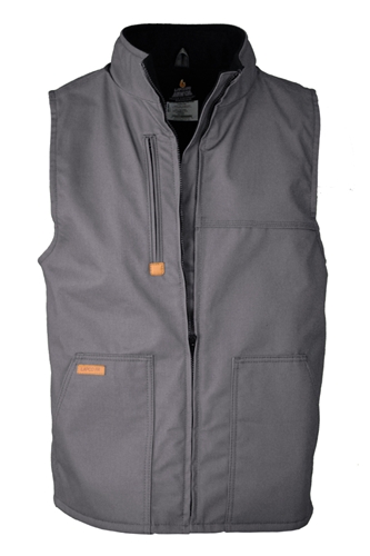 Lapco FR 9 oz Fleece-Lined Vest with Windshield Technology - Gray