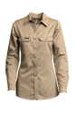 Lapco FR Women's Advanced Comfort Uniform Shirt - Khaki - L-SFRACKH