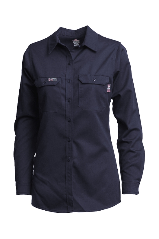 Lapco FR Women's Advanced Comfort Uniform Shirt - Navy_DISCONTINUED - L-SFRACNY
