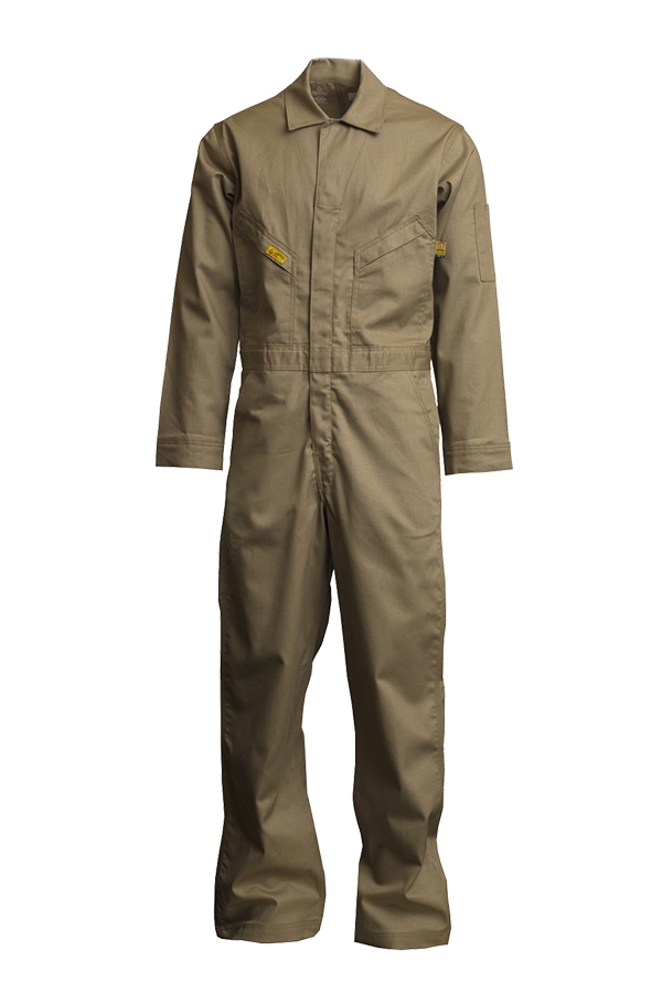 Lapco Mens 7 oz. FR Deluxe Coveralls - Khaki 