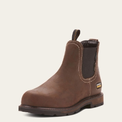 Mens Ariat Groundbreaker Chelsea Waterproof Steel Toe Work Boot 