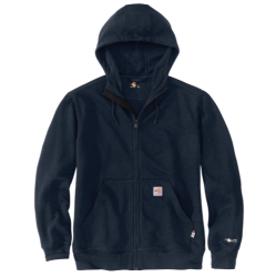 Mens Carhartt FR Force Original Fit Midweight Zip Front Sweatshirt-Navy 