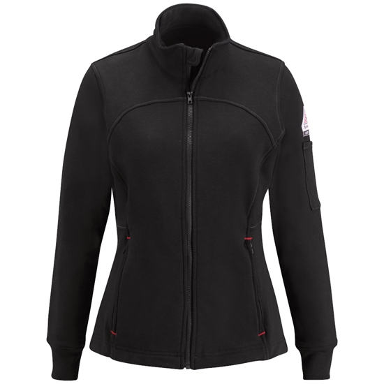 Bulwark FR Women's Full Zip Fleece Jacket - Black - SEZ3BK