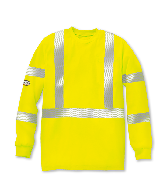 Rasco FR Hi Vis Long Sleeve Shirt with Reflective Trim - Yellow - FR0337YH