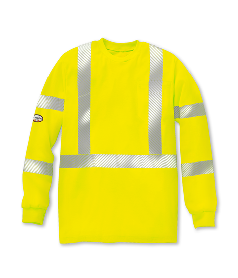 Rasco FR Hi Vis Long Sleeve Shirt in Yellow | FR0337YH