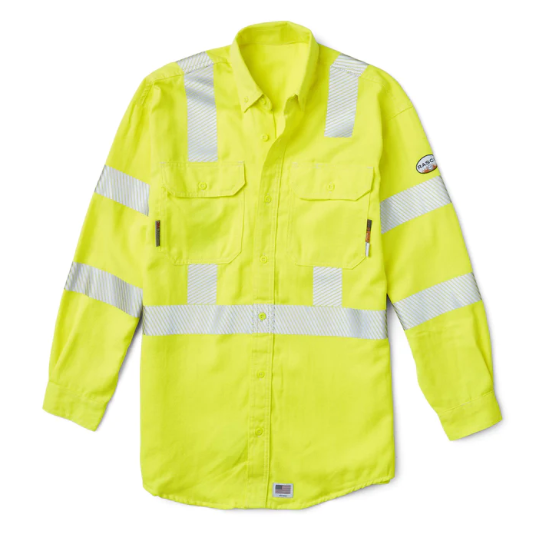 Rasco FR Hi Vis Uniform Shirt with Segmented Trim - FR6530YH
